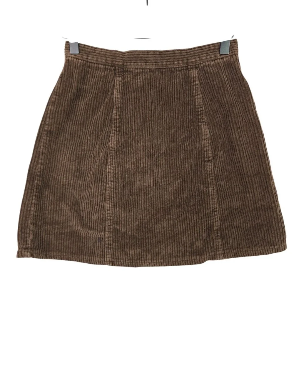 🤎 Vintage 80s/90s Express EXP Jeans Brown Corduroy A-Line Mini Skirt Size 5/6